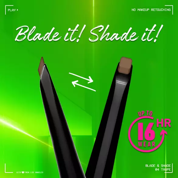 Just blade it, flip it, shade it for a nano-bladed brow look that lasts up to 16H!