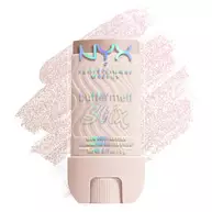 Buttermelt Stix packshot solider show on top of product swatch in shade 01 Big Melt Energy