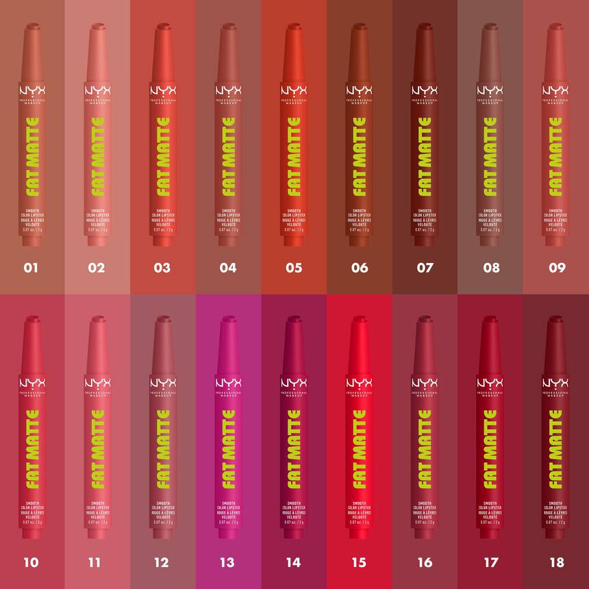 Fat Matte Color Fat Matte Smooth Color Lipstick | NYX PROFESSIONAL MAKEUP