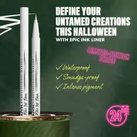 NYX Professional Makeup Party Animals Epic Ink Liner in Phantom Lines displayed upright, highlighting waterproof, smudge-proof and intensely pigmented wear.